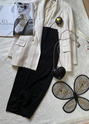 Пряма трикотажна спідниця міді з еластичним поясом, zara, розмір s,