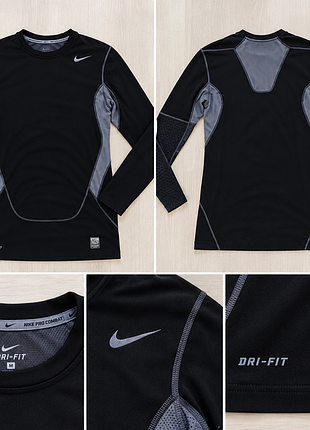 Чоловіча термокофта лонгслів nike pro combat dri-fit (оригінал)