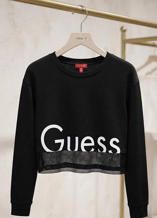 Укорочена чорна кофта светр джемпер guess m