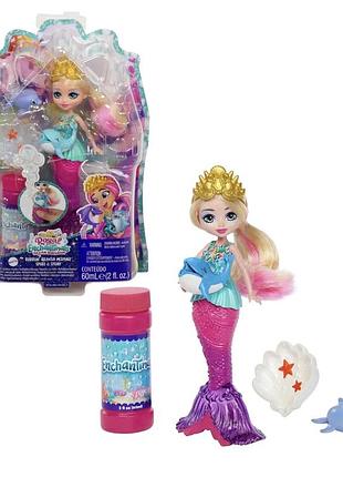 Лялька enchantimals русалочка атлантія з дельфіном і бульбашками