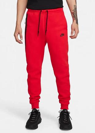 Штани чоловічі nike tech fleece joggers red fz4710-657