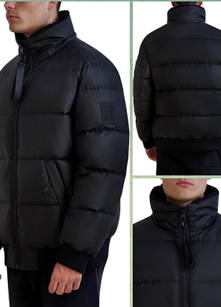 Чоловіча куртка пуховик чорна karl lagerfeld, р. l-xl