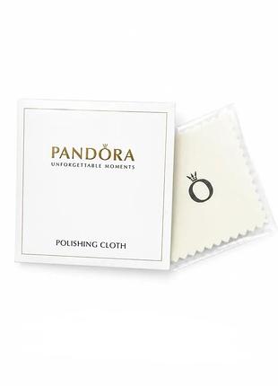 Серветка пандора pandora для прикрас полірування та очищення срібла з логотипом для каблучки браслета сережок намиста кулонів ланцюг шармів намистин