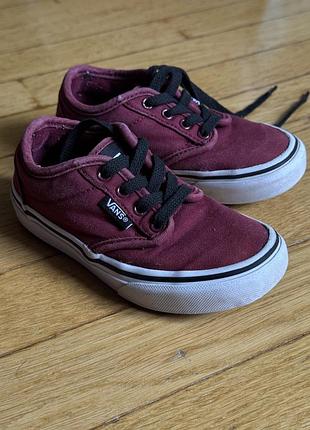 Дитячі кеди vans atwood oxblood / black, бордові, 27 розмір