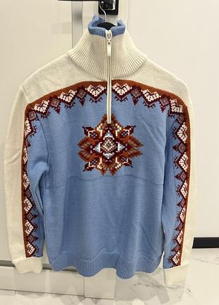 Светр в зимовий мотив 50% вовни