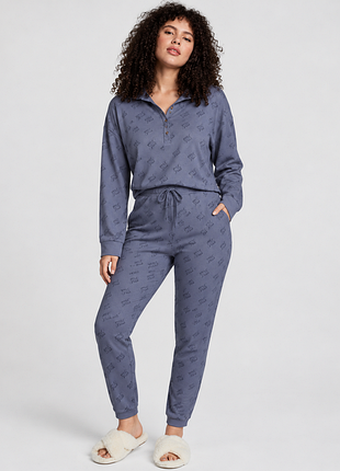 Стильный домашний костюм из лого пижама термо с манжетами victoria's secret m 38 40 original pink