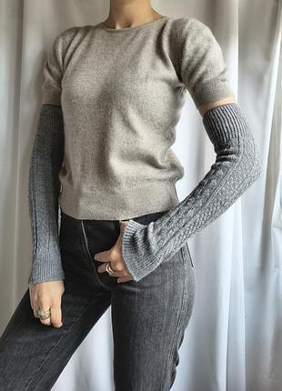 Нарукавники мітенки гетри рукавиці рукавички без пальців шерсть вовняні гумка гольфи вовна