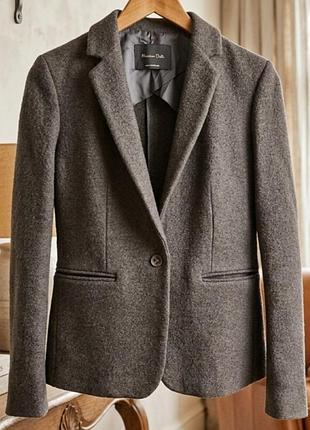 Піджак жіночий massimo dutti сірий