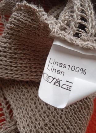 Накидка свободная 100% льна 8