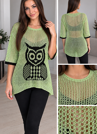 🌿 ажурная туника с совой 🦉