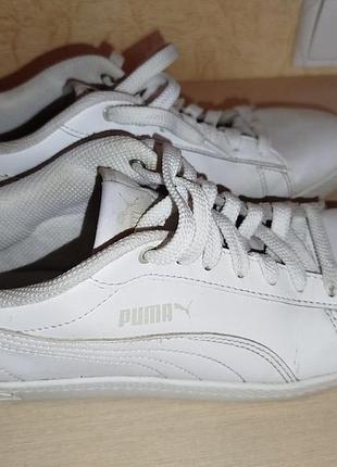 Білі низькі кеди puma smash wns v2