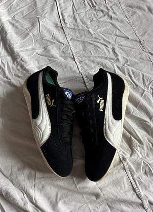 Puma x sparco speedcat og black/white / кросівки пума спідкет y2k 42р (27 см)