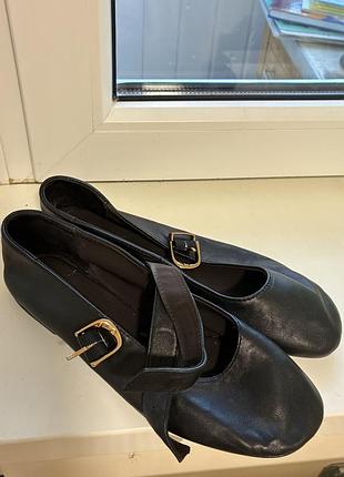 Шкіряні балетки zara 4