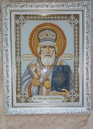 Вишивка ікони або картини бісером на замовлення.