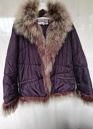 Куртка с мехом ламы от ultimo tocco