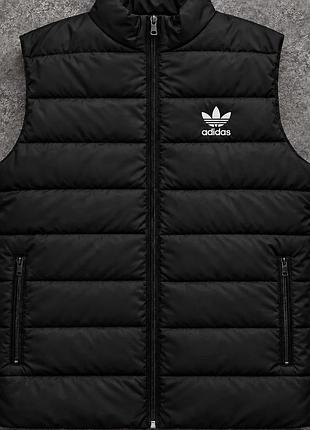 Жилетка чоловіча adidas чорна з коміром
