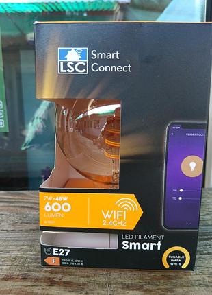 Лампочка lsc smart connect led filament smart e27 600 люмен