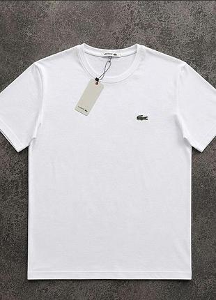 Футболка чоловіча lacoste базова біла