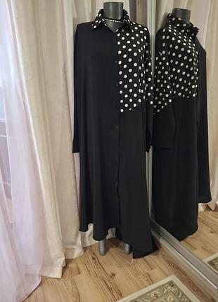 Асимметричное платье 👗 рубашка большого размера