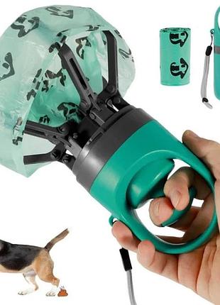 Диспенсер для пакетів be clean dt-1274 зелений • портативний контейнер be clean dt-1274 для прибирання за собакою з карабіном