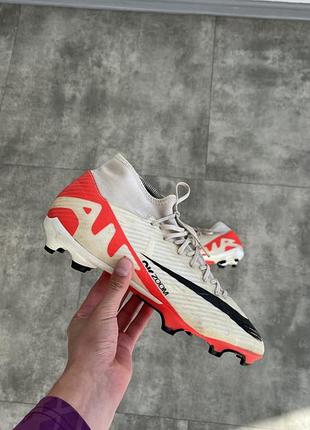 Бутси чоловічі nike mercurial superfly біло-помаранчеві, розмір 44