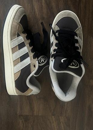 Кросівки чоловічі adidas campus 00s beta чорні з бежевим