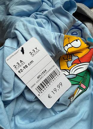 Детская пижама tezenis «симпсоны» 92-98 см (2-3 года)