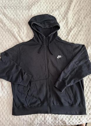 Кофта чоловіча nike з капюшоном чорна