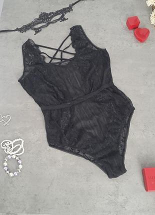 Черный кружевной боди ann summers