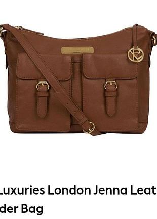Сумка жіноча pure luxuries london jenna leather shoulder bag коричнева