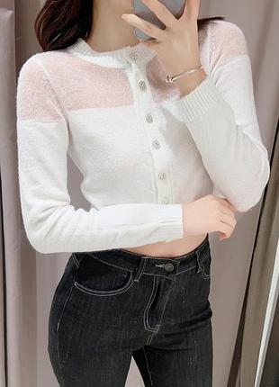 Светр жіночий zara білий розмір m