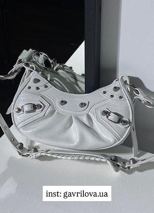 Сумочка le cagole xs shoulder bag white👀
