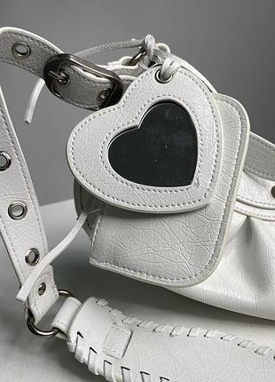 Сумочка le cagole xs shoulder bag white👀 3