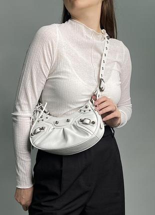 Сумочка le cagole xs shoulder bag white👀 6
