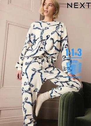 🥰 тепленька піжама з бантиками next xl