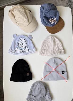 Гарні, оригінальні шапочки на хлопчика next, h/m, zara, disney, веnetton, ціни  прописані в описі!