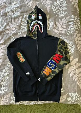 Зіпка bape full zip худі оригінал, розмір l a bathing ape