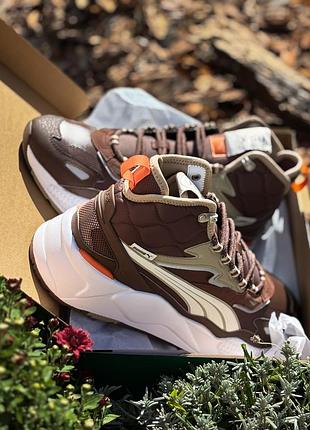 Зимові кросівки \ черевики puma rs-x hi sneakers brown 392718-08