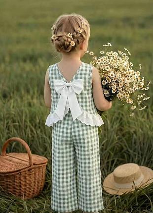 🥰 костюм у клітинку з бантиком shein 7 років