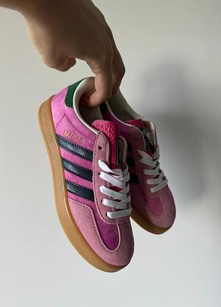 Уцінка кросівки adidas gazelle x gucci pink valvet