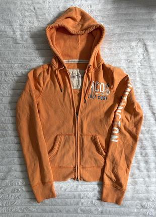 Вінтажна жіноча кофта зіп худі hollister zip-hoodie