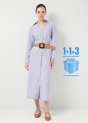 🥰 сукня сорочка у смужку zara s без пояса