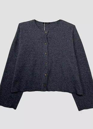 Укорочений кардиган zara в рубчик, s