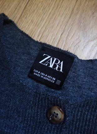 Укорочений кардиган zara в рубчик, s 3