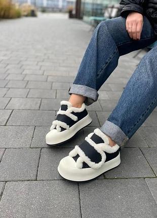 Угги жіночі zoya shoes c36-2 чорні (зима, шкіра натуральна) (5603)