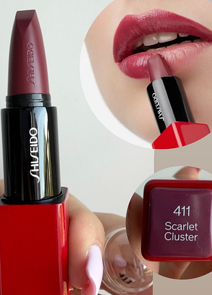 💄 помада для губ shiseido technosatin 411 scarlet cluster 💋