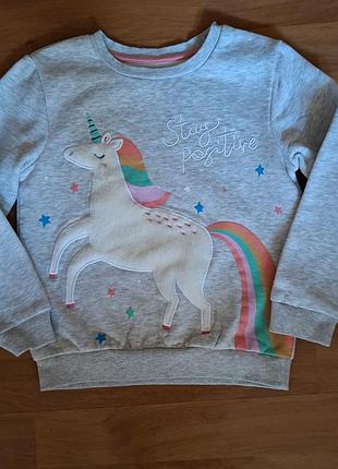 Новый свитшот для девочки 6-8 лет