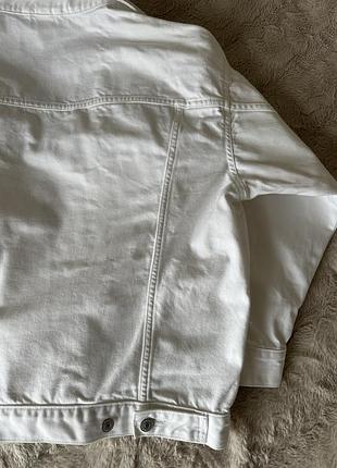 Джинсова куртка біла h&m 6