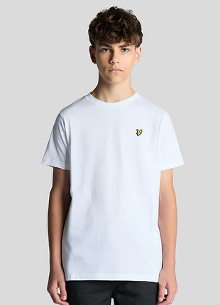 Белая футболка lyle&amp;scott на мальчика 7-8 лет