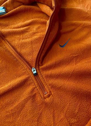 Чоловіча флісова кофта nike sportswear fleece half-zip jacket (помаранчева флісова кофта nike на блискавці 1/4 vintage retro вінтаж ретро